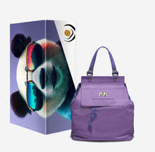 Load image into Gallery viewer, Purple Panda Bookbag