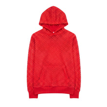 Load image into Gallery viewer, Crimson Lattice Hoodie front view